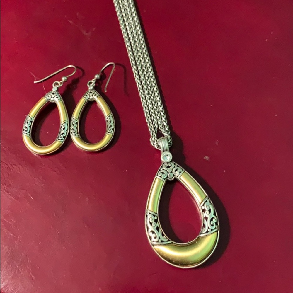 Earrings and necklace